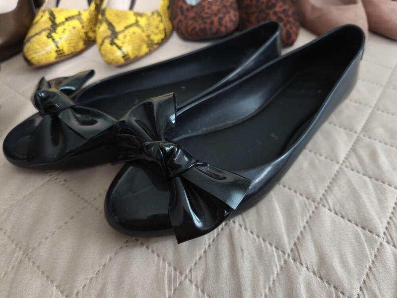 Damen Melissa Absätze Schwarz Gummi 38