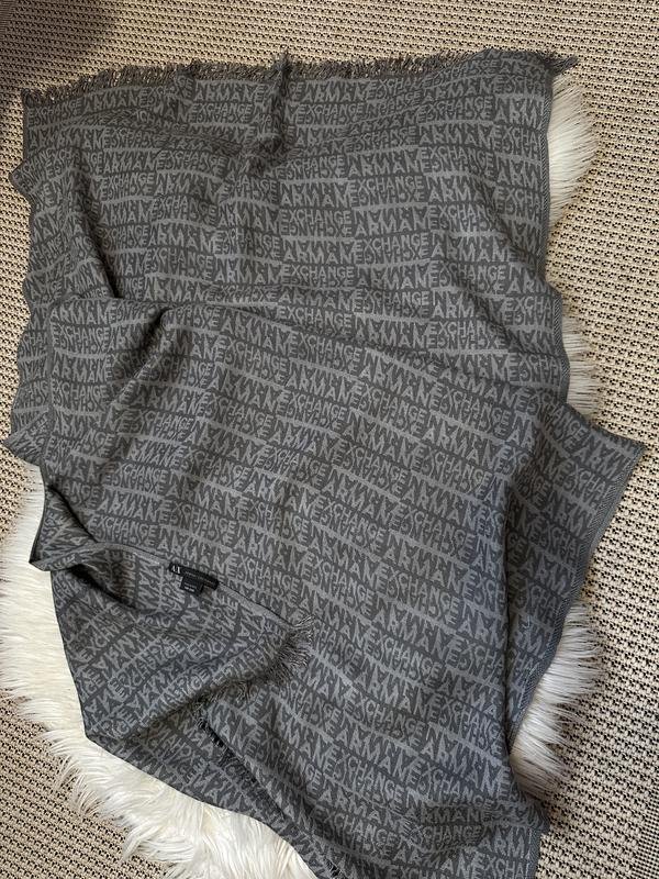 Unisex Armani Exchange Schal Grau