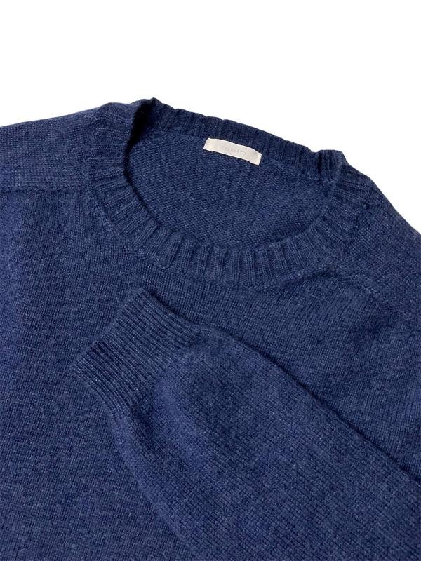Uomo Malo Maglione Blu Navy Cashmere 38 / M / 46