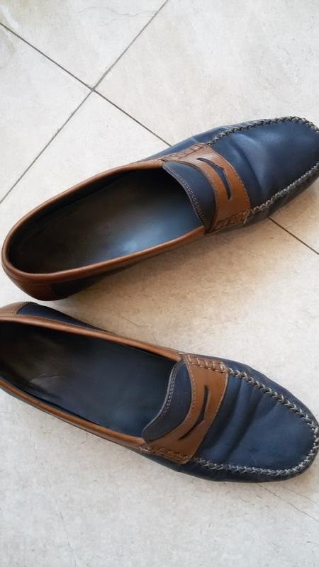 Women Sioux Loafers Navy Leather 40.5