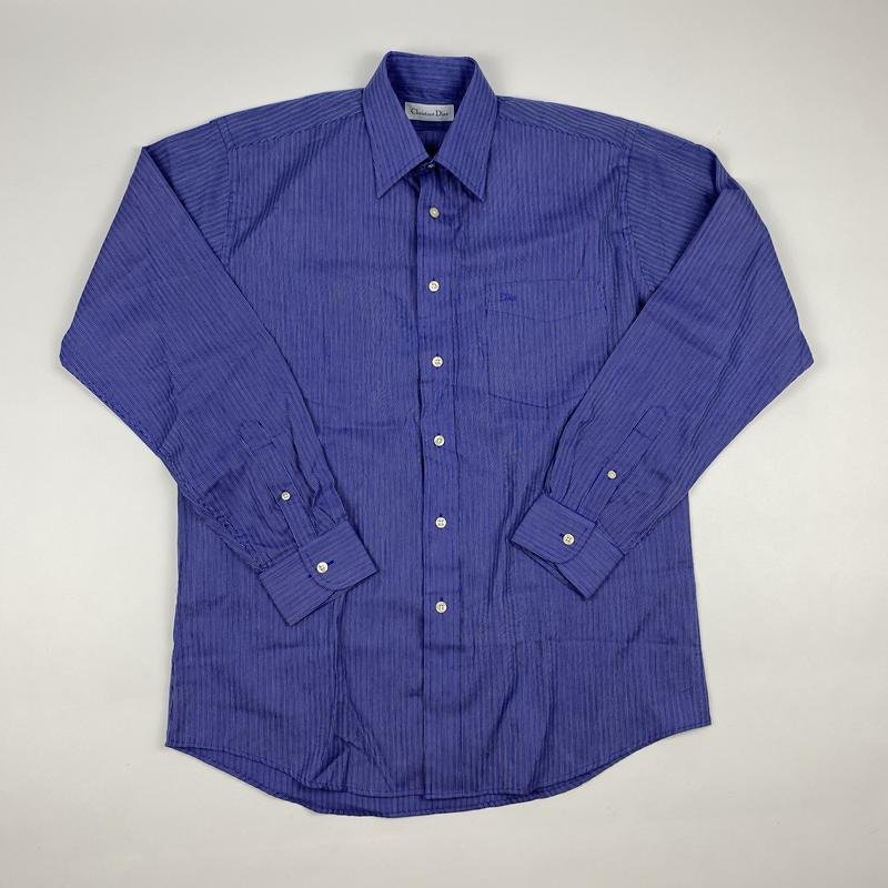 Мужской Christian Dior Рубашка Фиолетовая Хлопок