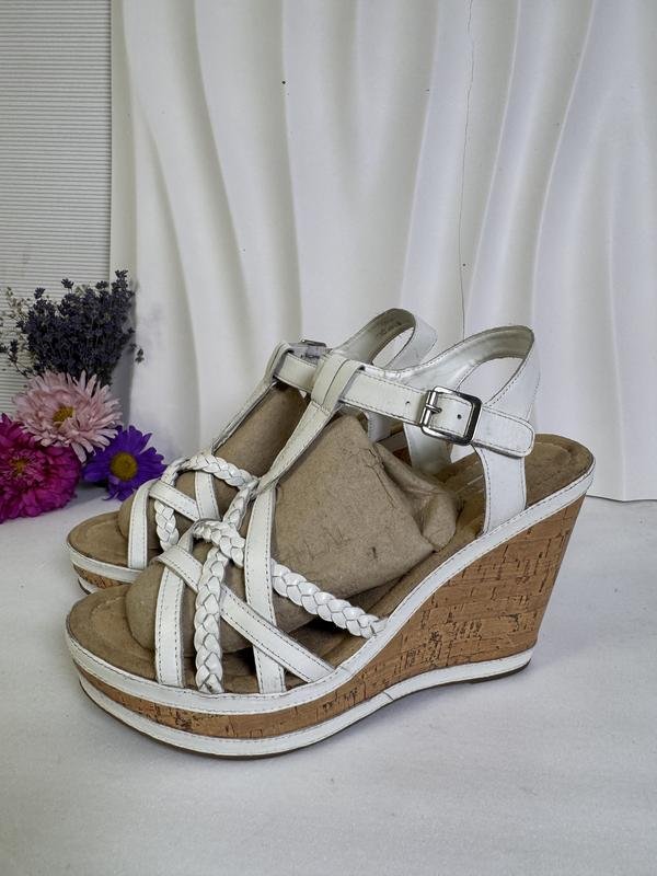 Damen 5th Avenue Absätze Weiß Leder 40.5