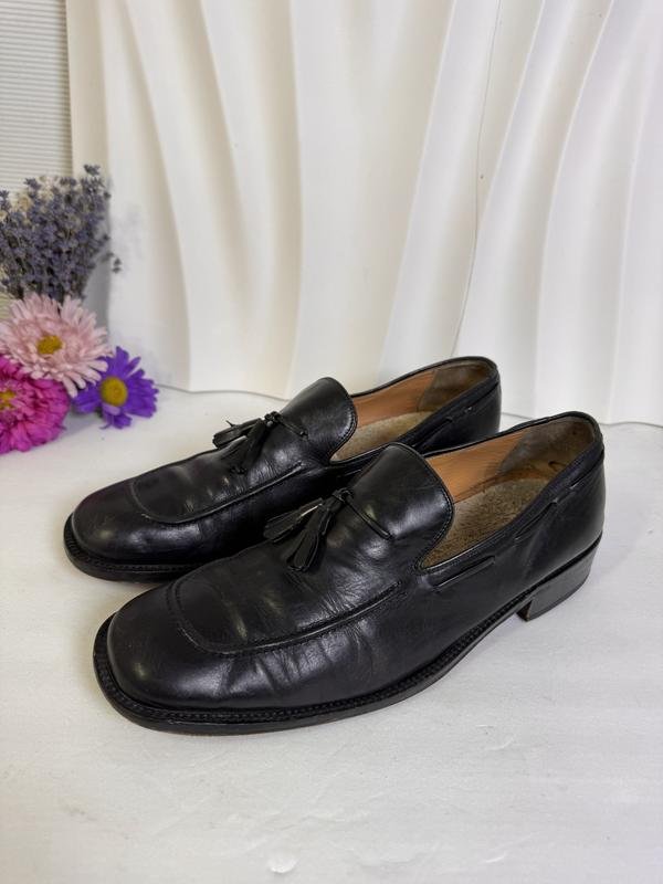 Мужские Angel Infantes Туфли Чёрные Кожа 44.5