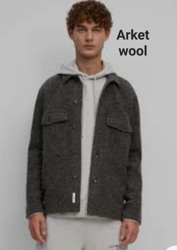 Homme ARKET Veste Grise Laine 38 / M / 46