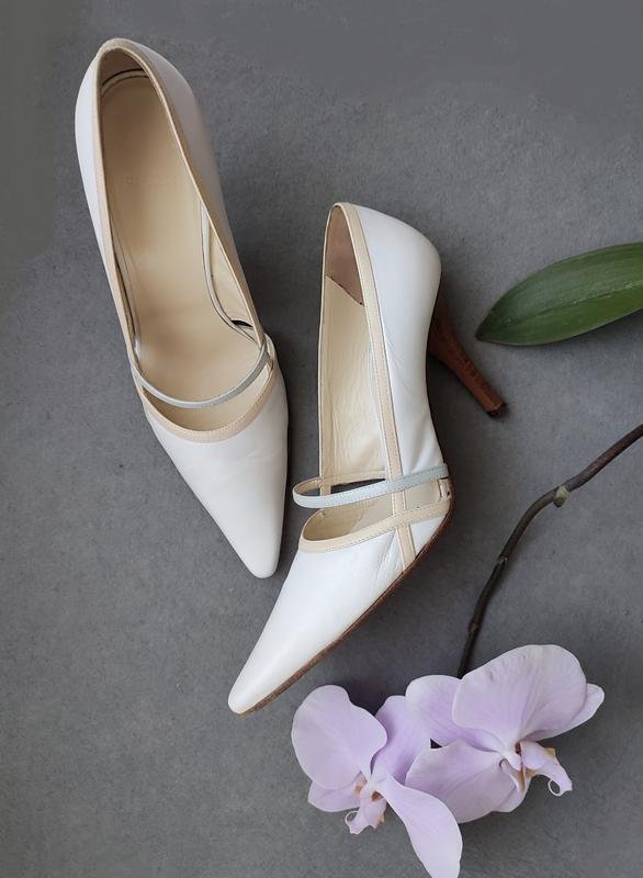 Women Furla Heels White Leather 37