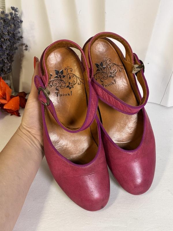 Femme Think! Talons Rose Cuir 38