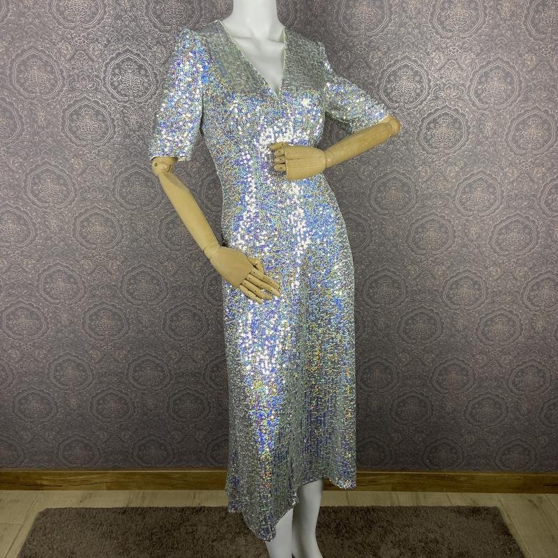 Women Whistles Dress Silver Polyester 36