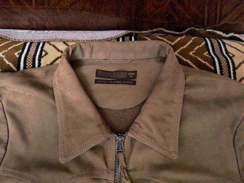 Herren Dna Homme Jacke Beige Leder 40 /L / 48