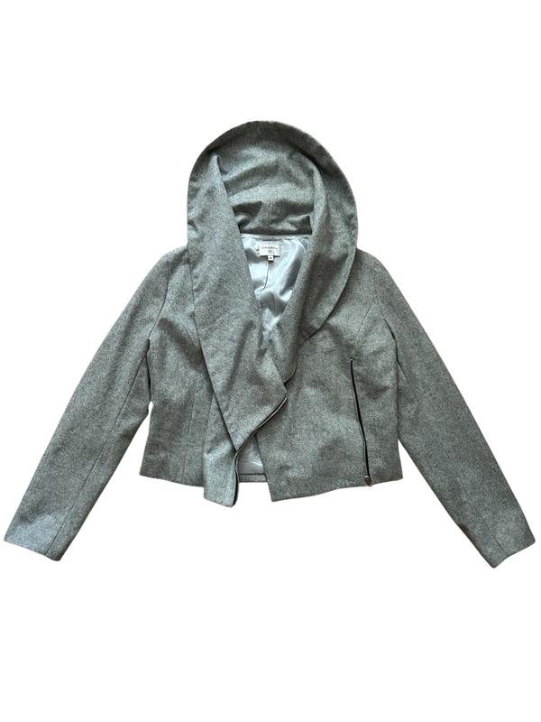 Women CHANEL Jacket Grey Wool 38 / M / 46