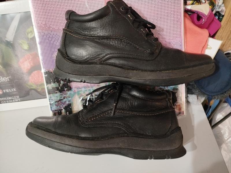 Herren Clarks Stiefel Schwarz Leder 41