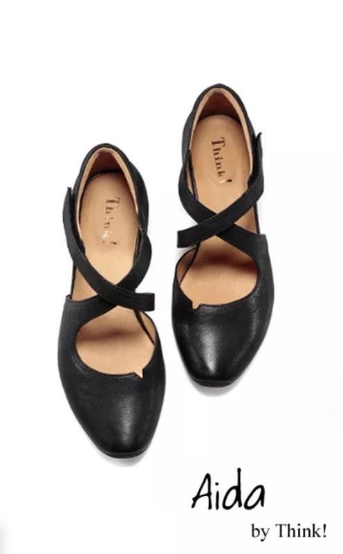 Donna Think! Tacchi Neri Pelle 37