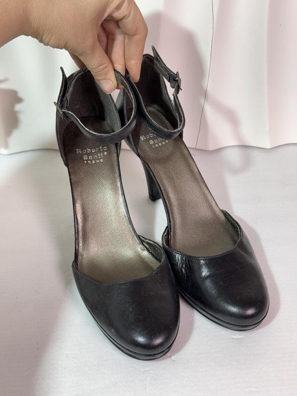 Femme Roberto Santi Talons Noir Cuir 38