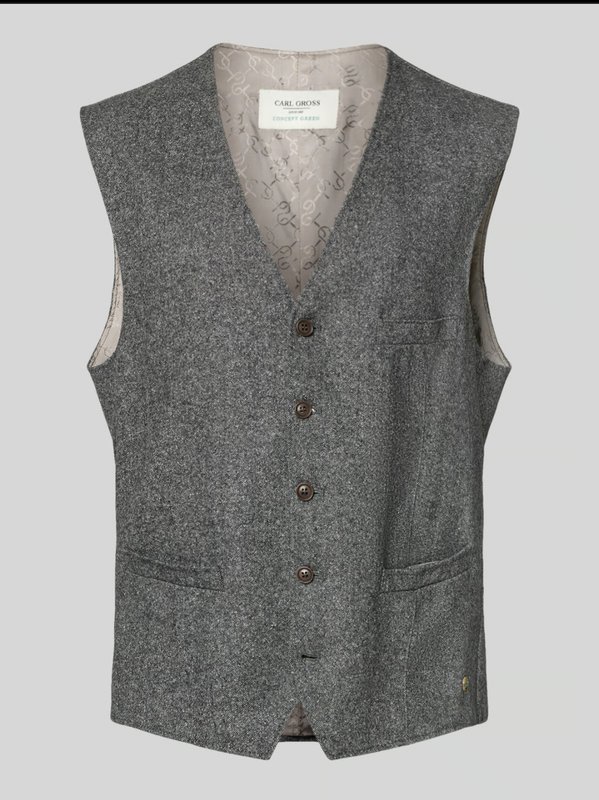 Femme Carl Gross Gilet Gris Viscose 46 / 3XL / 54