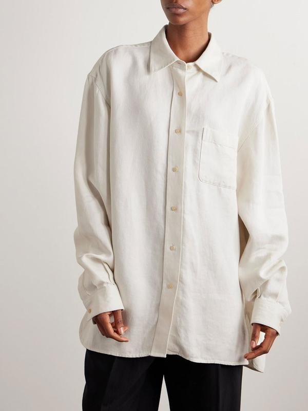 Femme The Row Chemise Blanche Lin M