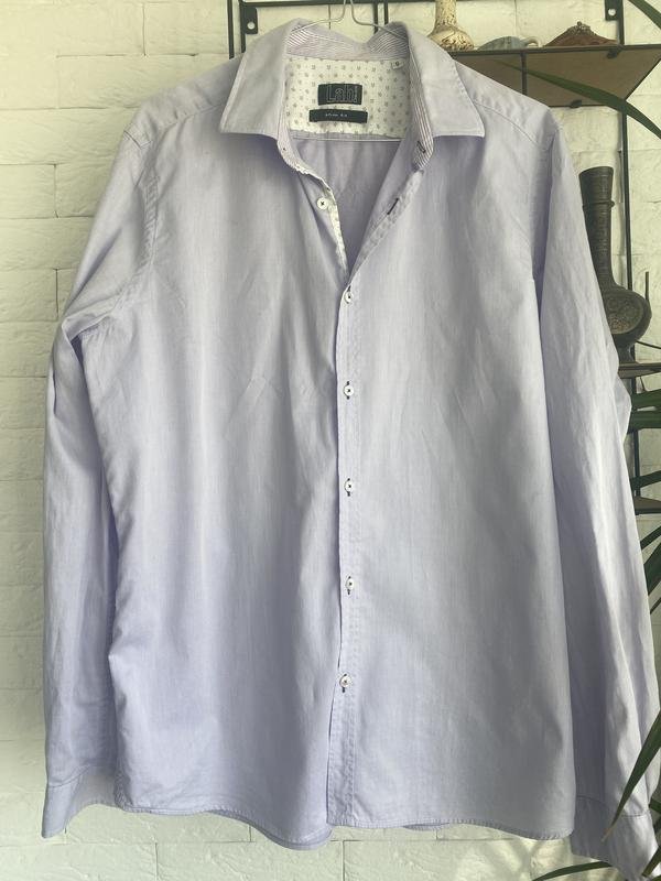 Мужской Brioni Рубашка Сиреневый 38 / M / 46