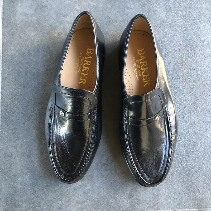 Women Barker Loafers Black Leather 40.5