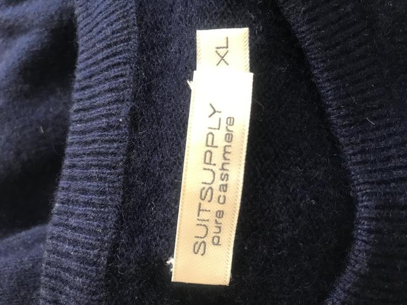 Damen Suitsupply Pullover Marineblau Kaschmir 40 /
