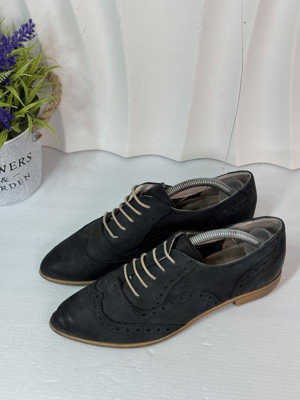 Donna Vero Cuoio Oxford Nero Pelle 38