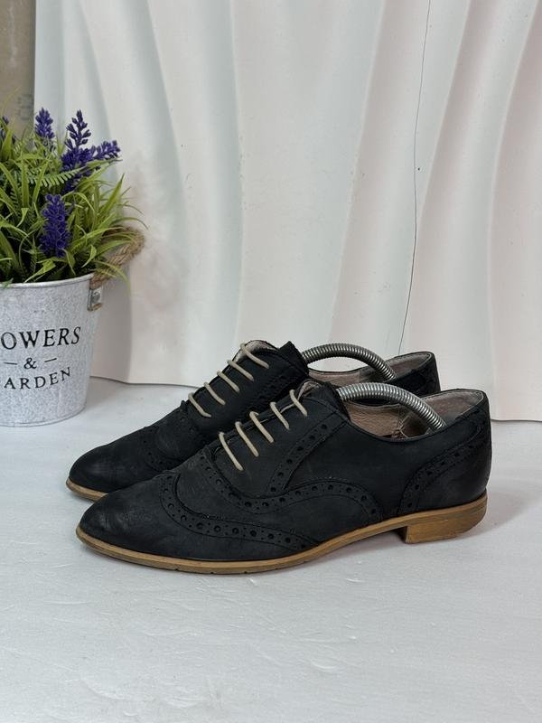 Donna Vero Cuoio Oxford Nero Pelle 38