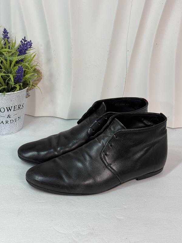 Herren Hugo Boss Stiefel Schwarz Leder 43