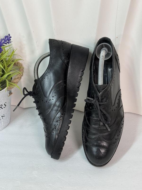 Женские ZARA Оксфорды Чёрный Искусственная кожа 38