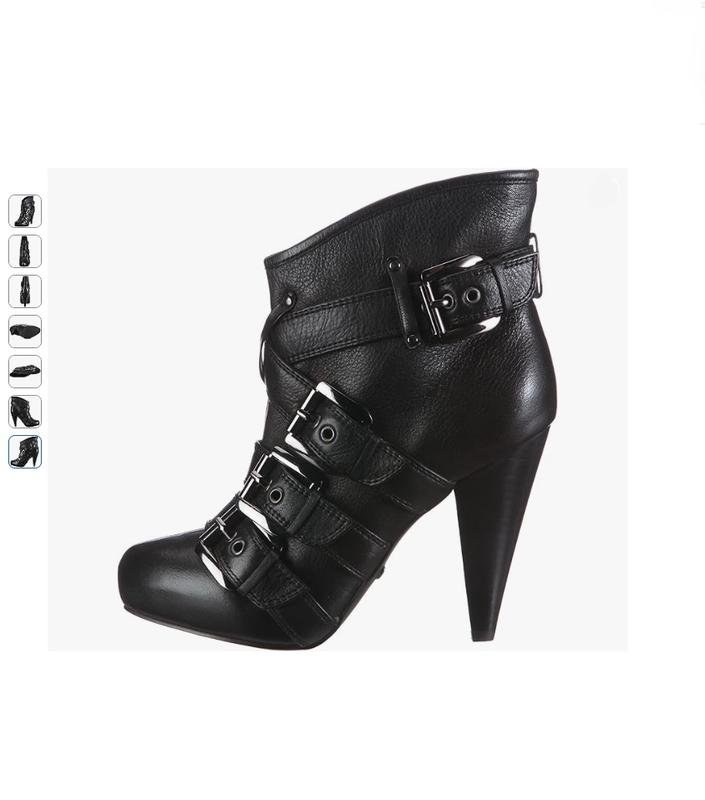 Femme Buffalo Bottines Noires Cuir 40