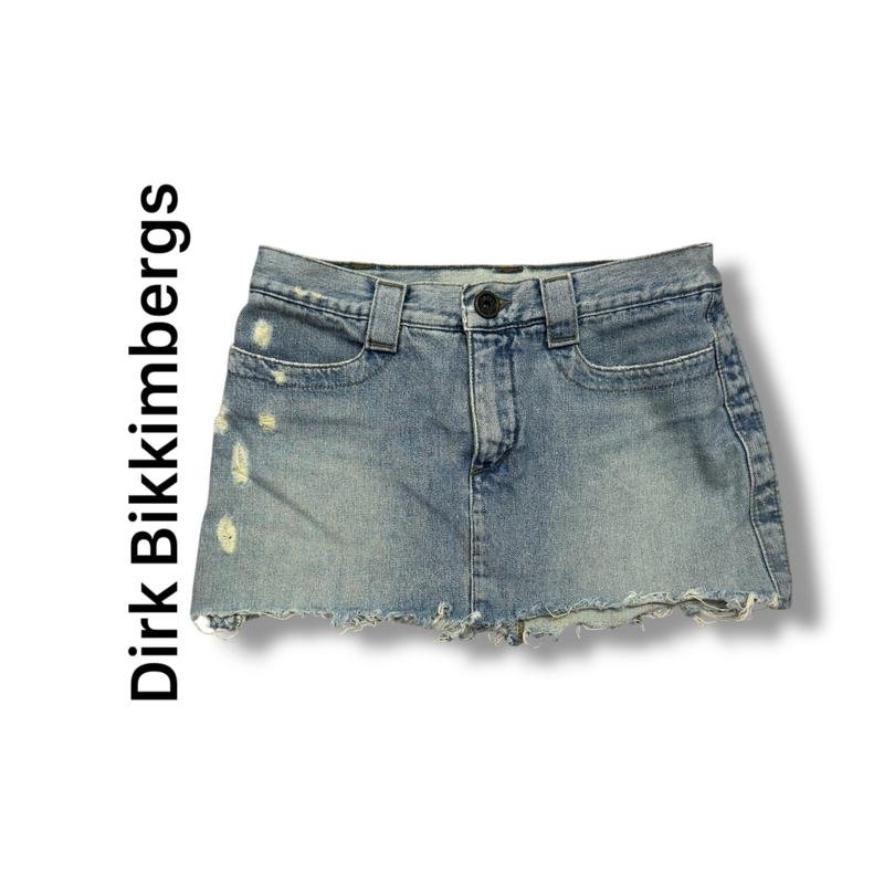 Женская Dirk Bikkembergs Юбка Тёмно-синий Деним 34