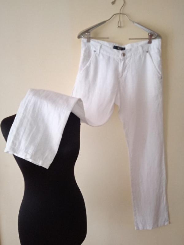 Женские Cerruti Брюки Белые Хлопок L