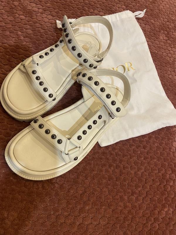 Женские Christian Dior Сандалии Белые Кожа 38.5