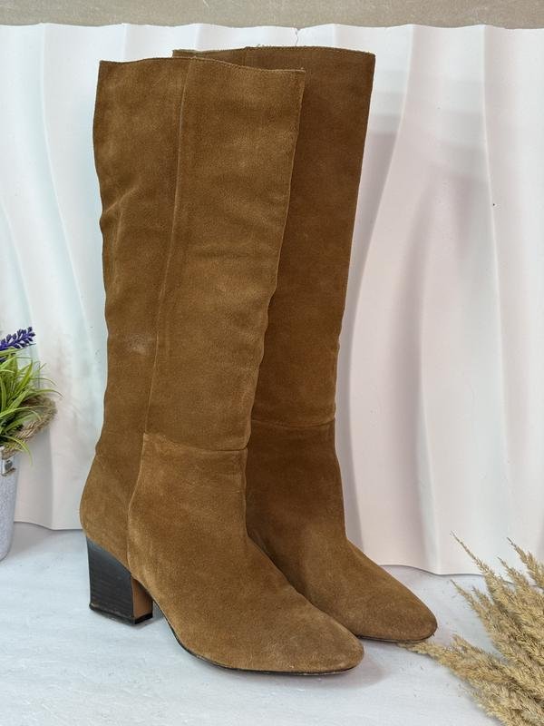 Damen Mango Stiefel Braun Wildleder 41