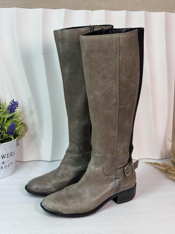 Женские Dune Сапоги Серый Кожа 39