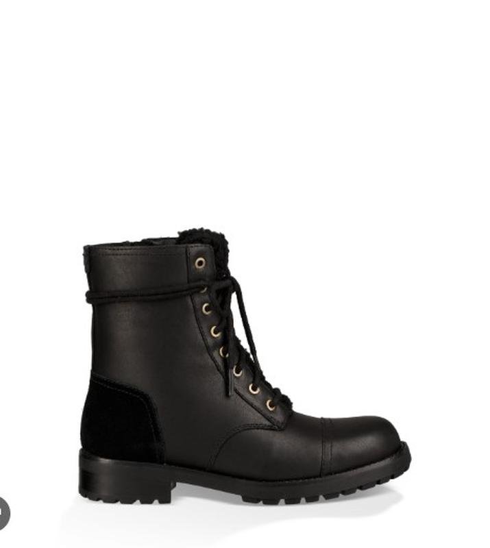 Donna UGG Stivali Nero Pelle 38