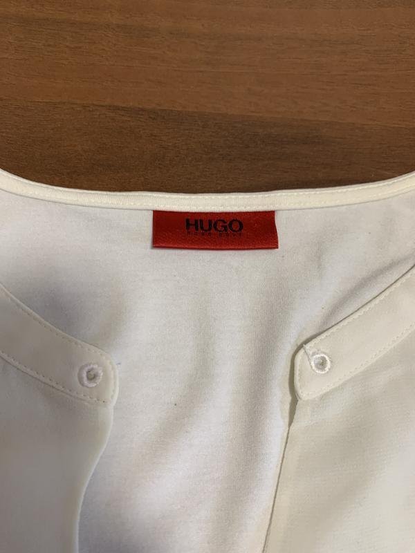 Damen Hugo Boss Bluse Weiß Baumwolle 40 / L / 48