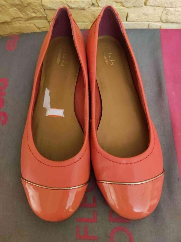 Damen Clarks Absätze Koralle Leder 6,5