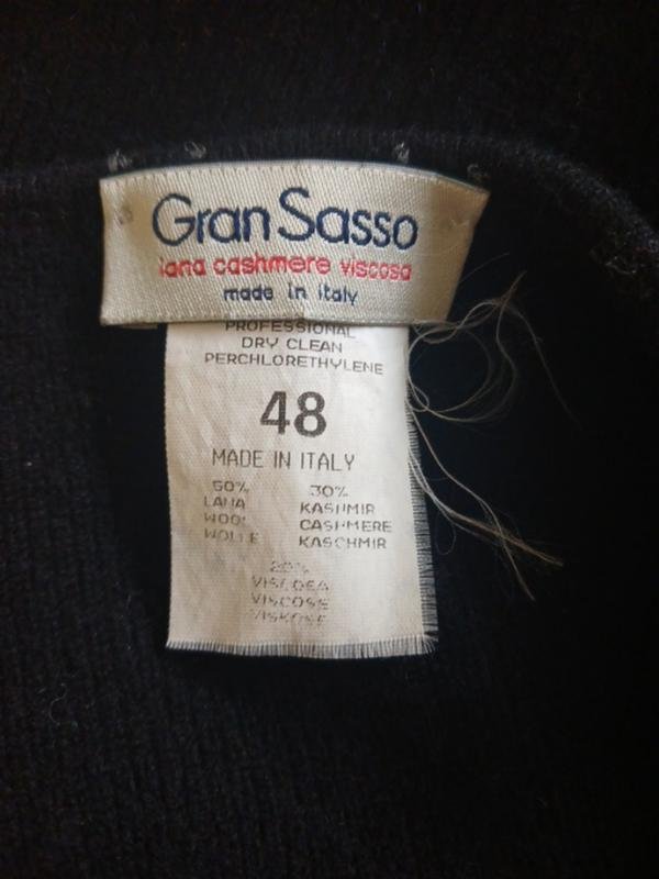 Femme Gran Sasso Gilet Noir Cachemire 36 / S / 44