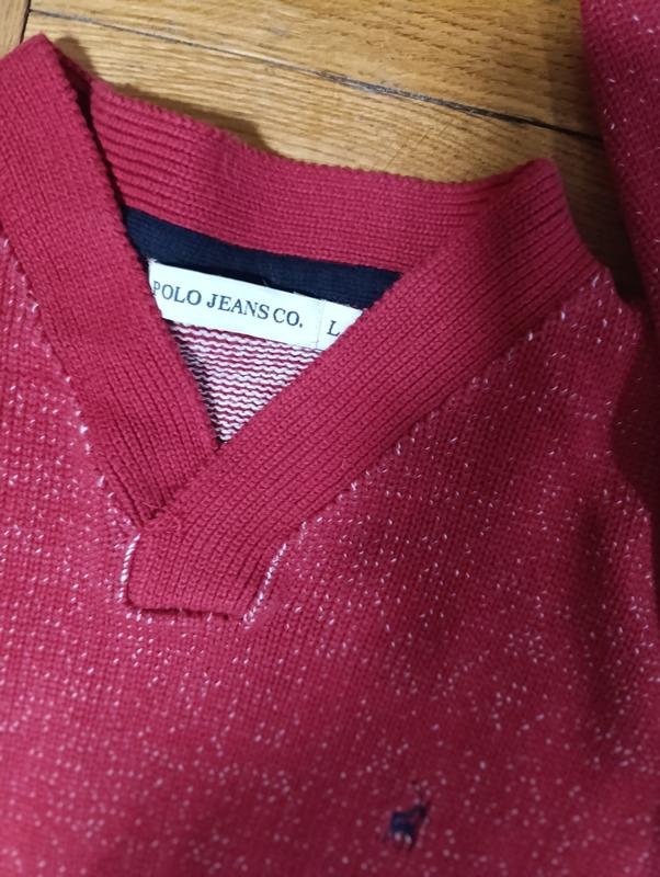 Мужской Polo Jeans Свитер Бордовый Коттон 40 /L /