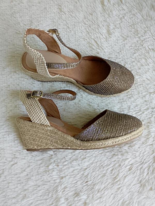 Donna M&S Espadrillas Argento Tessuto 36