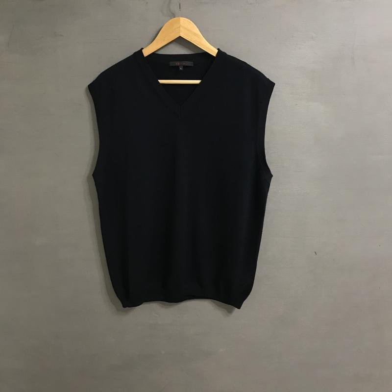 Men Greiff Vest Navy Wool 50