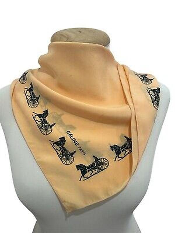 Donna Celine Sciarpa Beige Seta