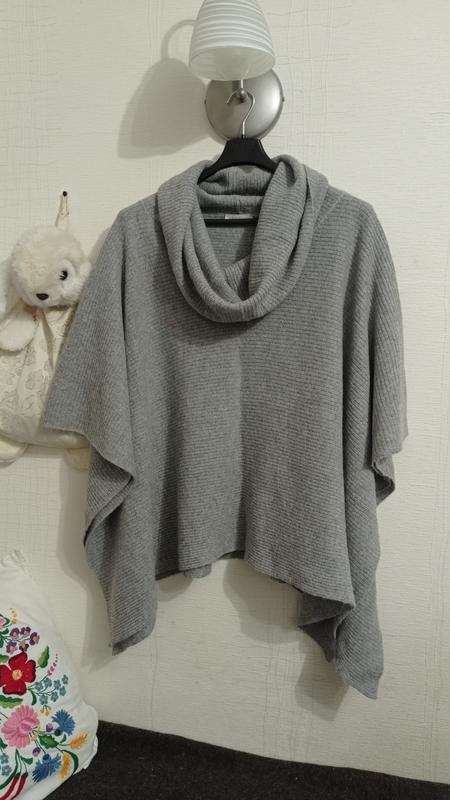 Femme Gran Sasso Poncho Gris Alpaga 38 / M / 46