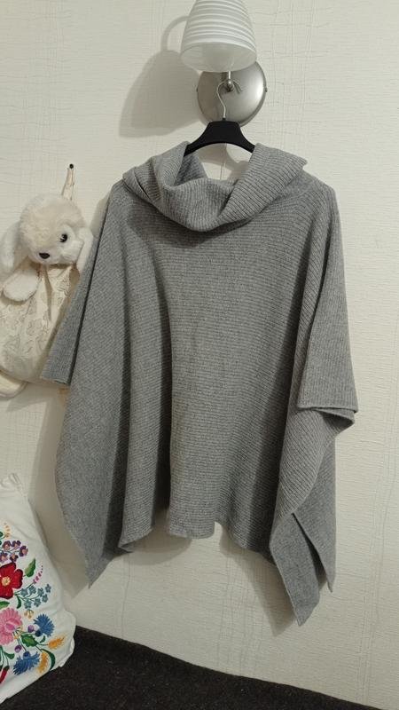 Femme Gran Sasso Poncho Gris Alpaga 38 / M / 46