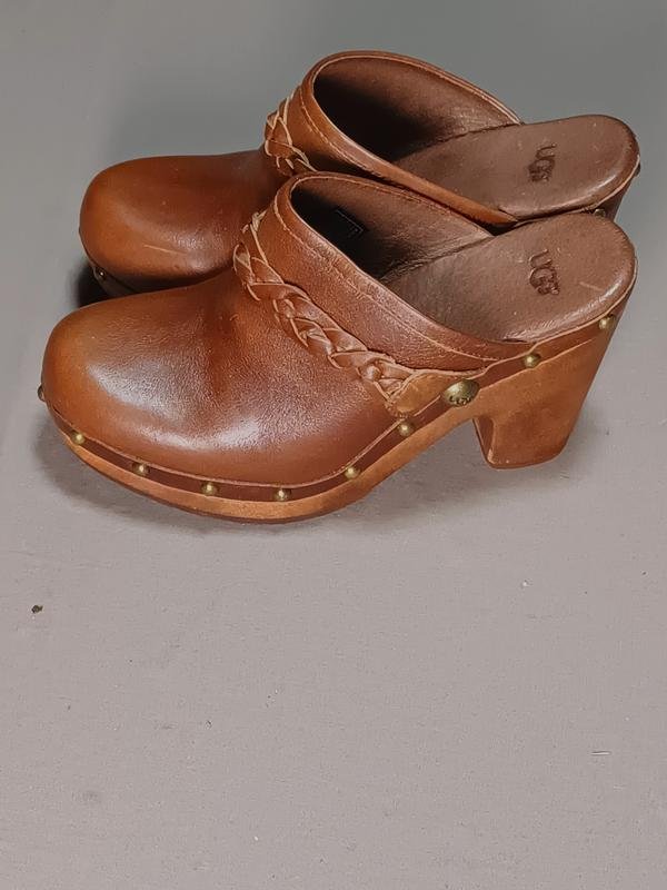 Women UGG Heels Brown Leather 35