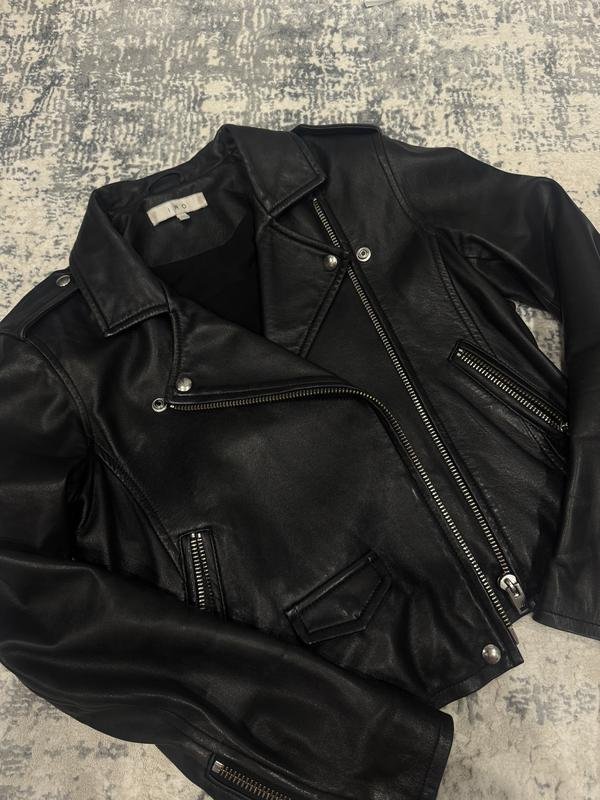 Femme IRO Veste Noir Cuir S