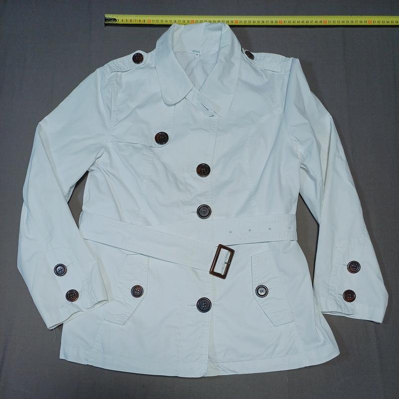 Women Marks & Spencer Trench Coat White Cotton 40