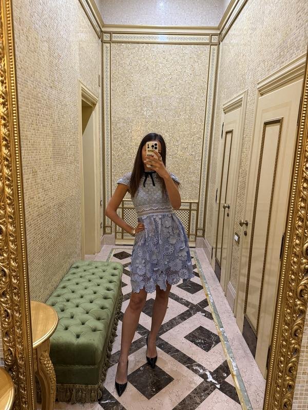 Damen Self-Portrait Kleid Blau 34 / XS / 42