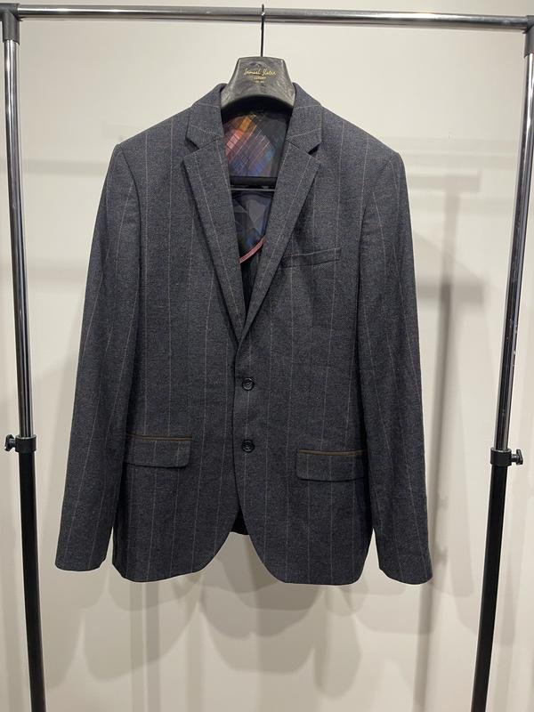 Мужской River Island Пиджак Серебристый 42
