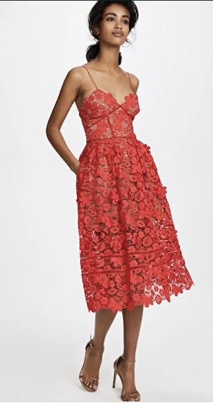Women Self-Portrait Dress Red  S