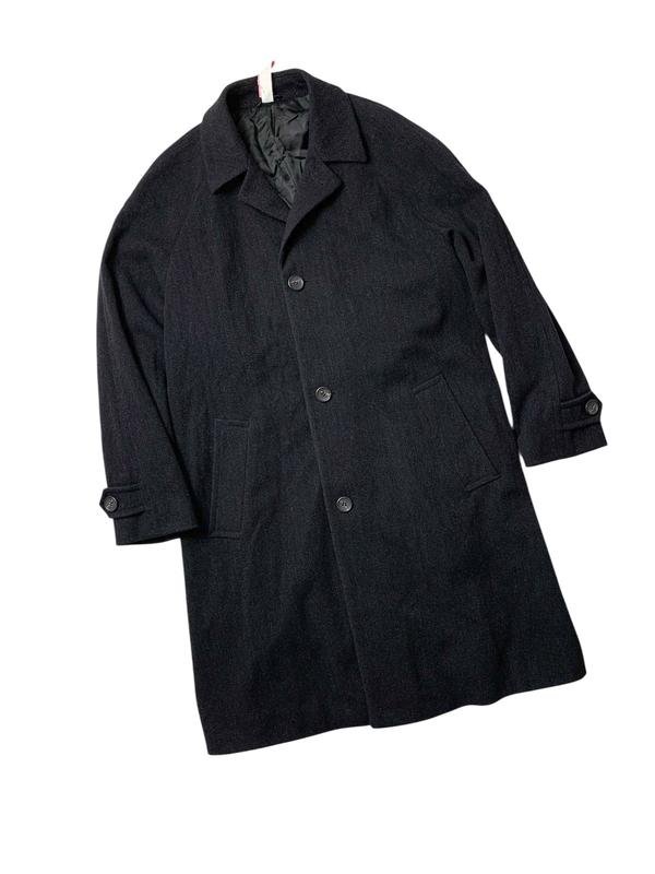 Homme Hugo Boss Manteau Noir Laine 42 / XL / 50