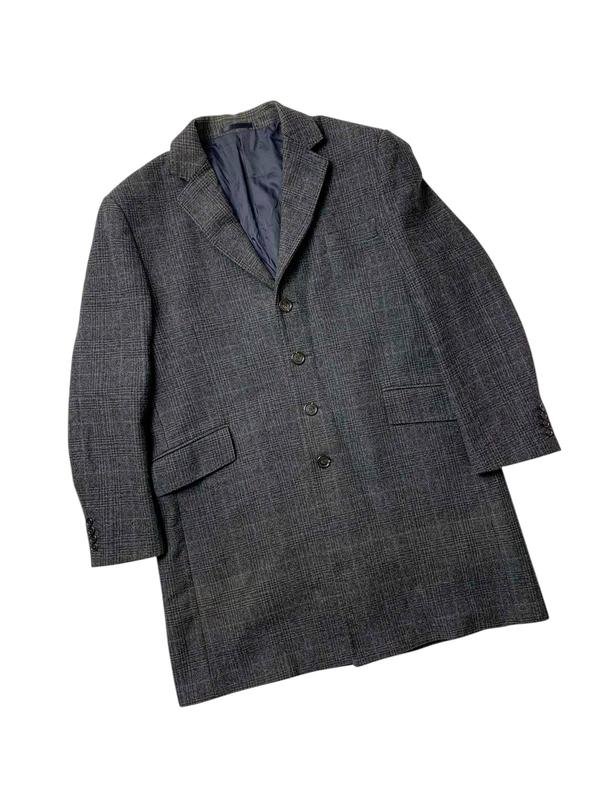 Homme New&lingwood Manteau Gris Polyamide Laine 44
