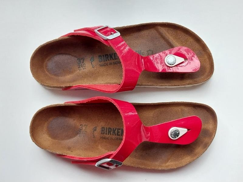 Женские Birkenstock Вьетнамки Красные Замша 37